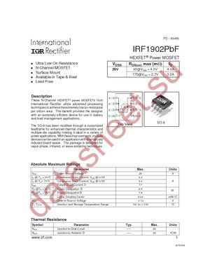 IRF1902PBF datasheet  